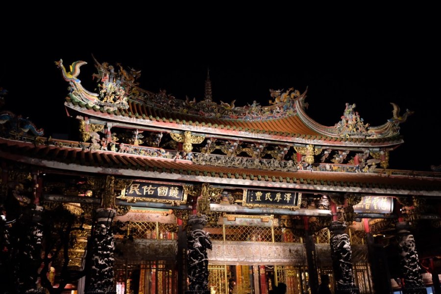 Lung Shan temple at night, Taipei