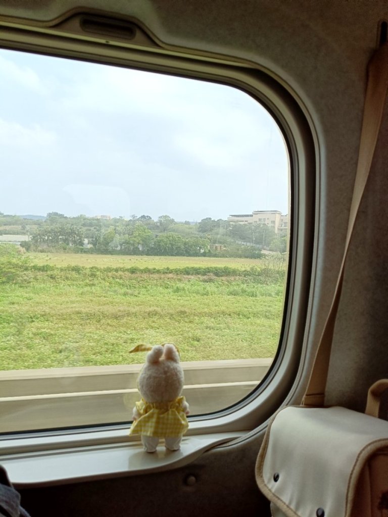 scenery from the HSR train window along the way to Taichung