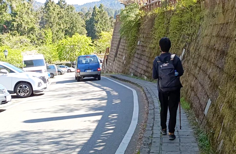 strolling around in Alishan, hotel area.