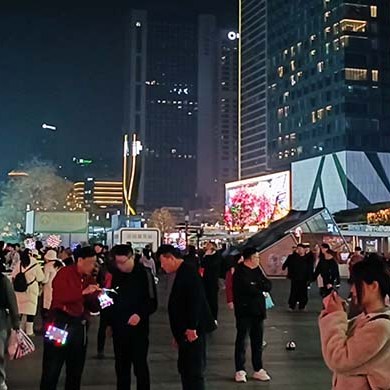 around Chunxi Rd. at night บรรยากาศยามกลางคืน Chunxi lu