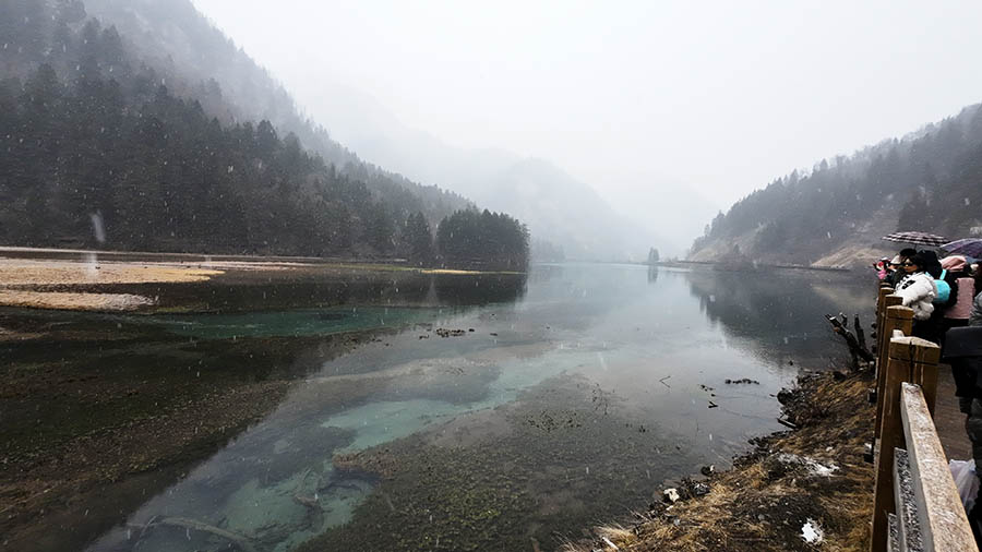 หิมะตกที่จิ่วจ้ายโกว Arrow Bamboo Lake ทะเลสาบไผ่ลูกศร