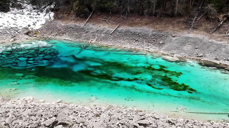 สระน้ำ 5 สี, Five-color pond, multi-color pond ที่จิ่วจ้ายโกว