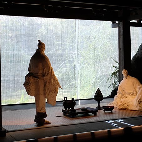 นิทรรศการที่เล่าถึงขงเบ้งและเล่าปี่ ที่ศาลเจ้าอู่โหว พิพิธภัณฑ์สามก๊ก Exhibition about Zhuge Liang and Liu Bei at Wuhou shrine, Romance of the three kingdoms museum