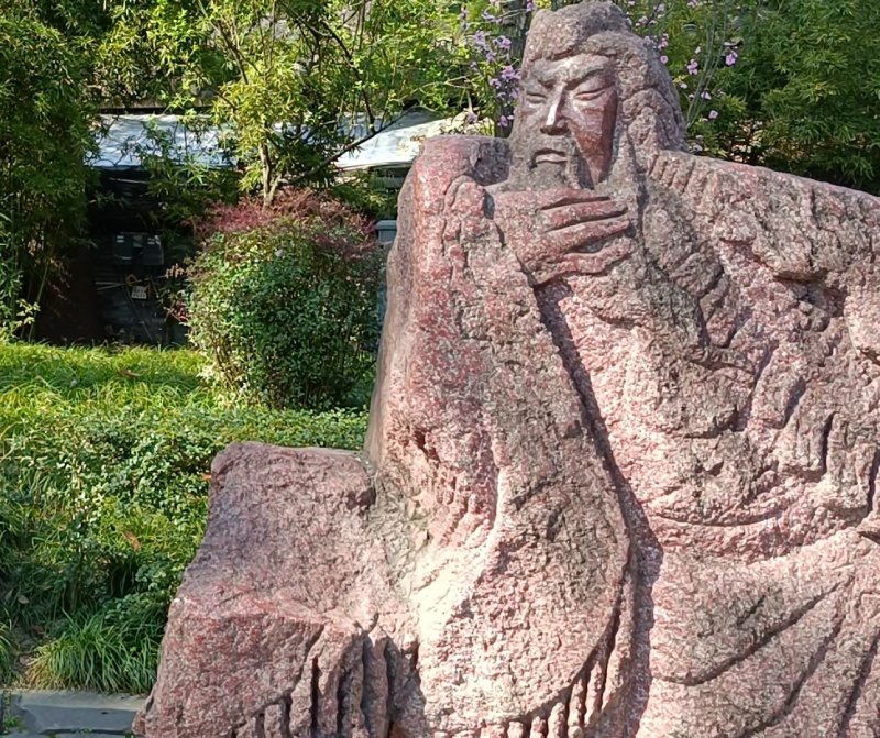 สวนหิน หน้าศาลเจ้าสามคุณธรรม ณ ศาลเจ้าอู่โหว เมืองเฉิงตู ประเทศจีน