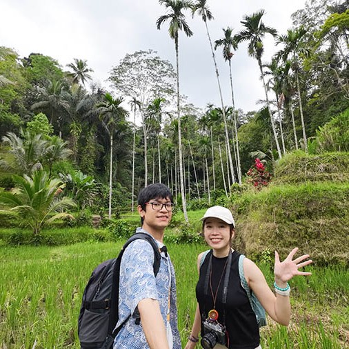 วิว Mupu Rice Terrace ในโซนทุ่งนาขั้นบันได Tegallalang ใกล้ Ubud , Bali อุบุด บาหลี