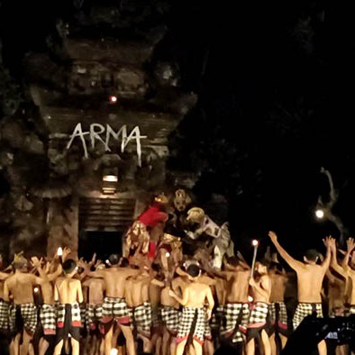 Kecak dance performance at ARMA museum, Ubud, Bali การแสดงระบำเคจัก ที่ ARMA museum อุบุด บาหลี
