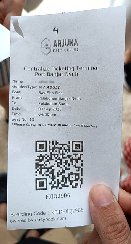 ตั๋วเรือกลับบาหลี