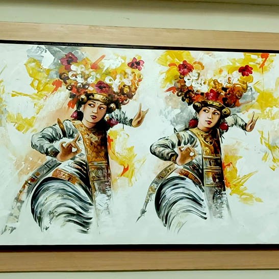 งานศิลปะที่สนามบินนานาชาติงูราห์ราย บาหลี อินโดนีเซีย Ngurah Rai International Airport, Bali, Indonesia