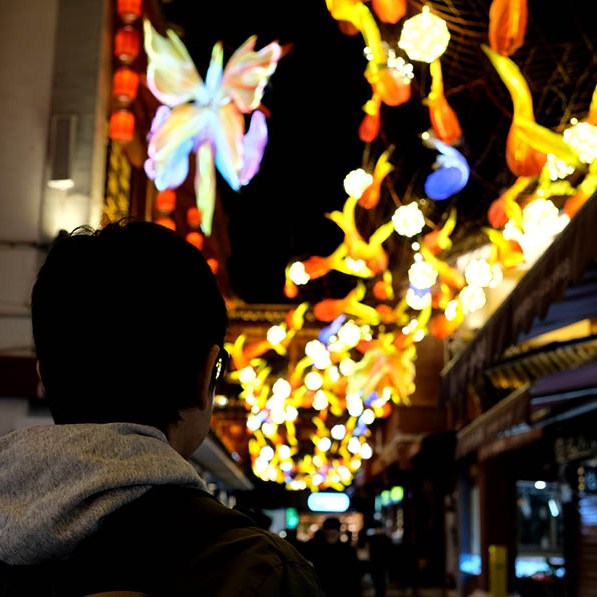 lanterns at Kunming Ancient Town โคมไฟประดับ ที่เมืองเก่าคุนหมิง