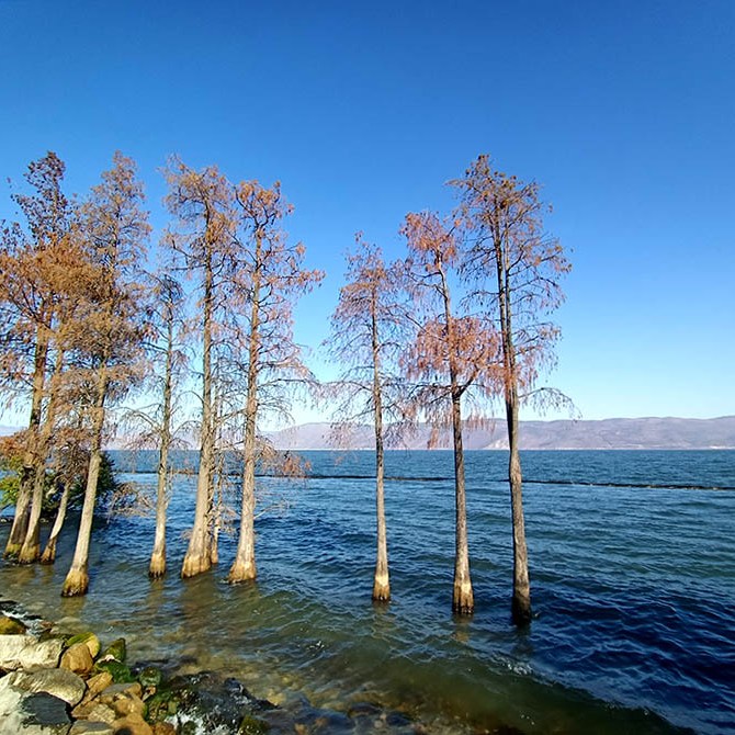 atmosphere at Panxi S-curve, Erhai lake, Dali, Yunnan, China บรรยากาศที่หมู่บ้าน Panxi บริเวณ S-curve ริมทะเลสาบเอ๋อร์ไห๋ เมืองต้าหลี่ มณฑลยูนนาน ประเทศจีน