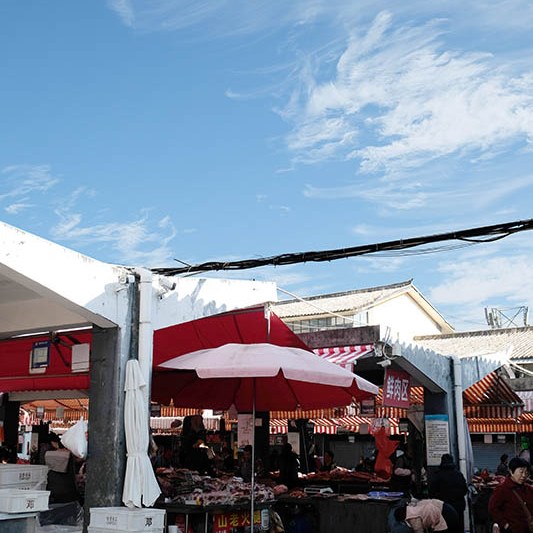 farmers' market Dali Ancient City, Yunnan, China ตลาดชาวนา เมืองเก่าต้าหลี่ มณฑลยูนนาน ประเทศจีน