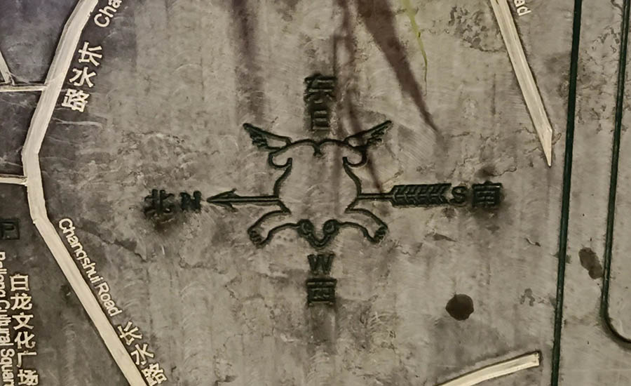 frog compass on the map