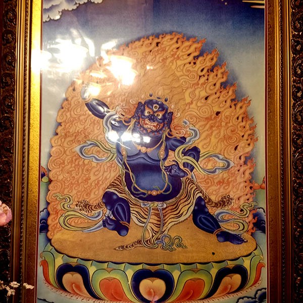 'Ekajati' Tibetan art at Maliga Tibetan Food restaurant, Shangri-la Dukezong Ancient town (north gate zone), Yunnan province, China พระแม่เอกชาติ เทพธรรมบาล ศิลปะทิเบตที่ร้านอาหาร Maliga Tibetan Food เมืองเก่าตู๋เค่อจง แชงกรีลา มณฑลยูนนาน ประเทศจีน