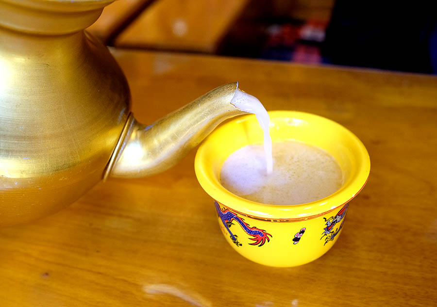 Tibetan Yak Butter Tea, Maliga Tibetan Food restaurant, Shangri-la, Yunnan, China