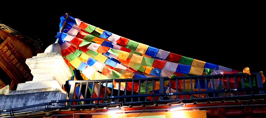 tibetan prayer flags at Shangri-la, Yunnan