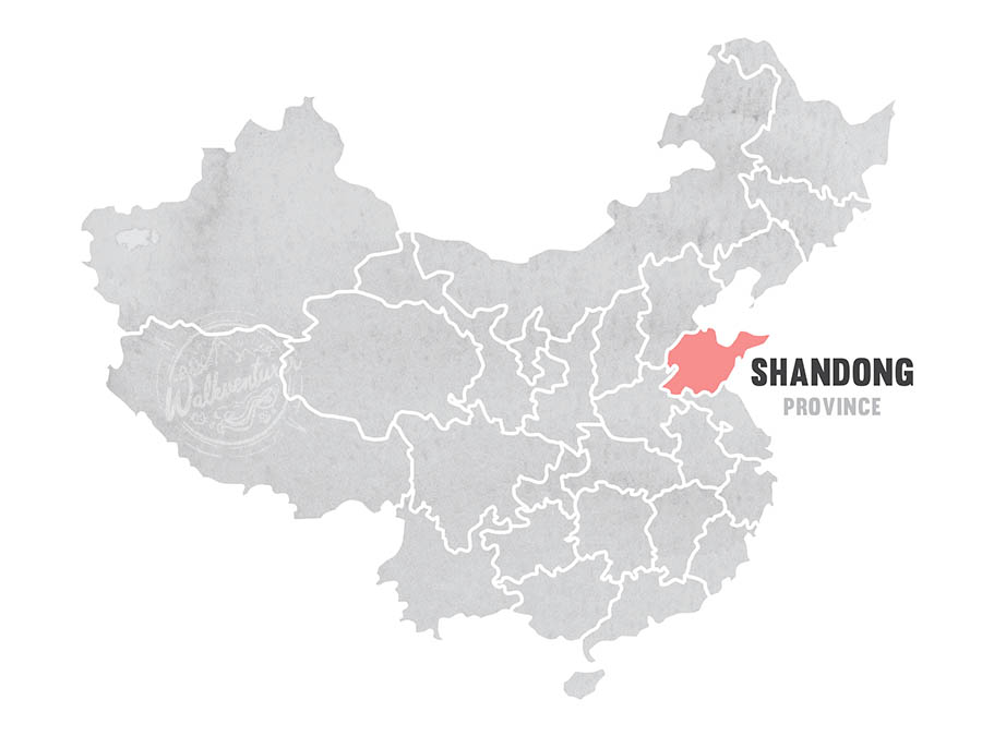 map of Shandong province แผนที่มณฑลชานตง ประเทศจีน