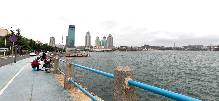 by the sea, Xilingxia road area, Qingdao, Shandong province, China ริมทะเล ชิงเต่า ย่านถนน Xilingxia, มณฑลชานตง ประเทศจีน