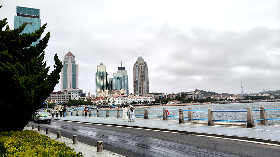 by the sea, Xilingxia road area, Qingdao, Shandong province, China ริมทะเล ชิงเต่า ย่านถนน Xilingxia, มณฑลชานตง ประเทศจีน