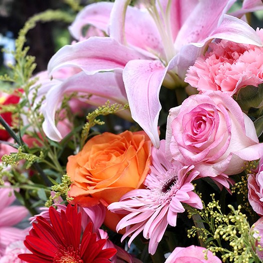 flowers for worship at Zhanshan Temple, Qingdao, Shandong province, China ดอกไม้สักการะที่วัดจ้านซาน, ชิงเต่า มณฑลชานตง ประเทศจีน