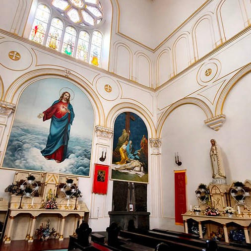 St. Michael's Cathedral, Qingdao, Shandong province, China มหาวิหารเซนต์ไมเคิล, ชิงเต่า มณฑลชานตง ประเทศจีน