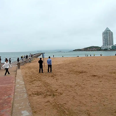 Qingdao no.2 bathing beach, Badaguan, Qingdao, Shandong province, China หาดหมายเลข 2 ปาต้ากวน ชิงเต่า มณฑลชานตง ประเทศจีน