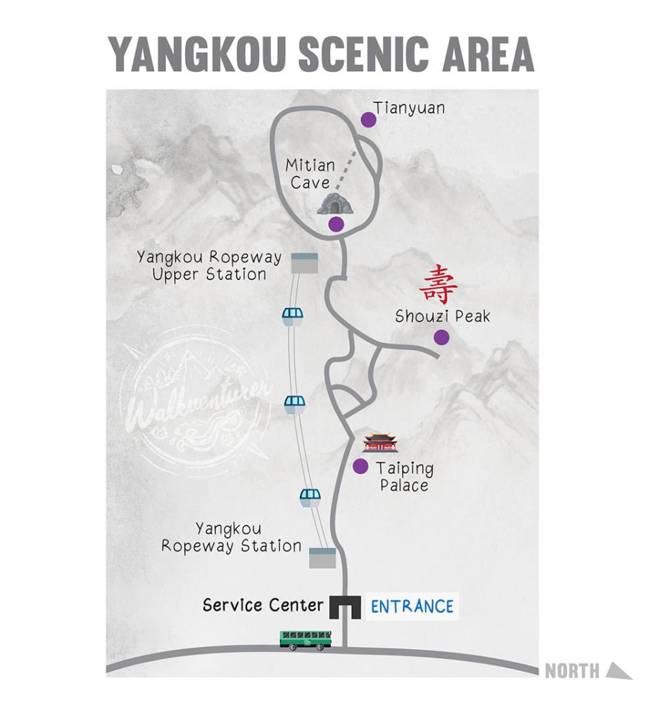 map of Yangkou, Laoshan National Park, Qingdao, Shandong province, China แผนที่หยางโข่ว อุทยานแห่งชาติเหลาซาน ชิงเต่า มณฑลชานตง ประเทศจีน