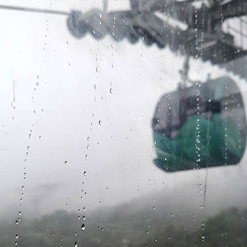Yangkou ropeway, Laoshan National Park, Qingdao, Shandong province, China กระเช้าขึ้นหยางโข่ว อุทยานแห่งชาติเหลาซาน ชิงเต่า มณฑลชานตง ประเทศจีน